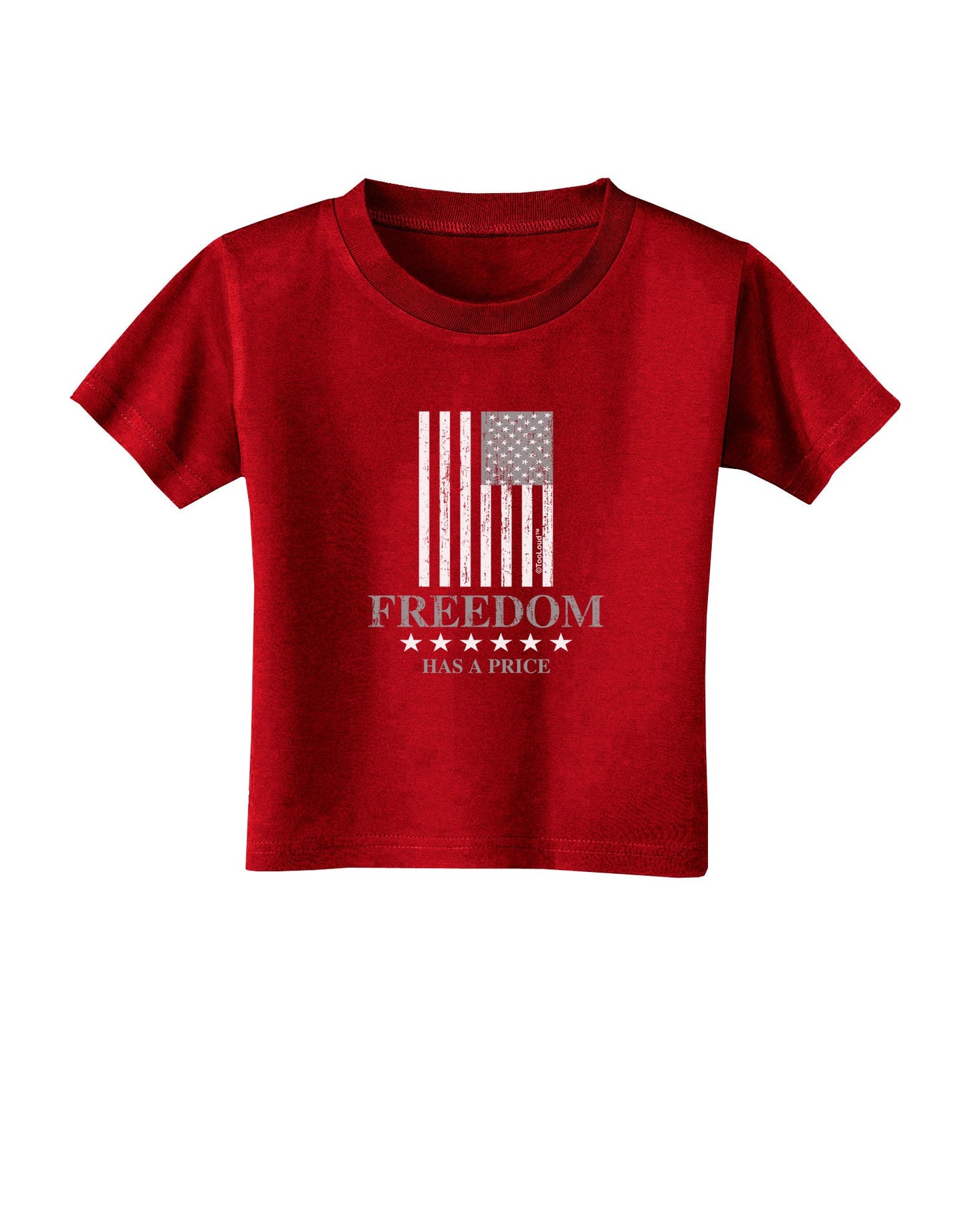 Freedom Flag BnW Toddler T-Shirt Dark-Toddler T-Shirt-TooLoud-Red-2T-Davson Sales