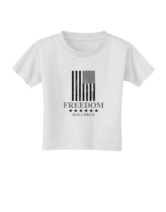 Freedom Flag BnW Toddler T-Shirt-Toddler T-Shirt-TooLoud-White-2T-Davson Sales