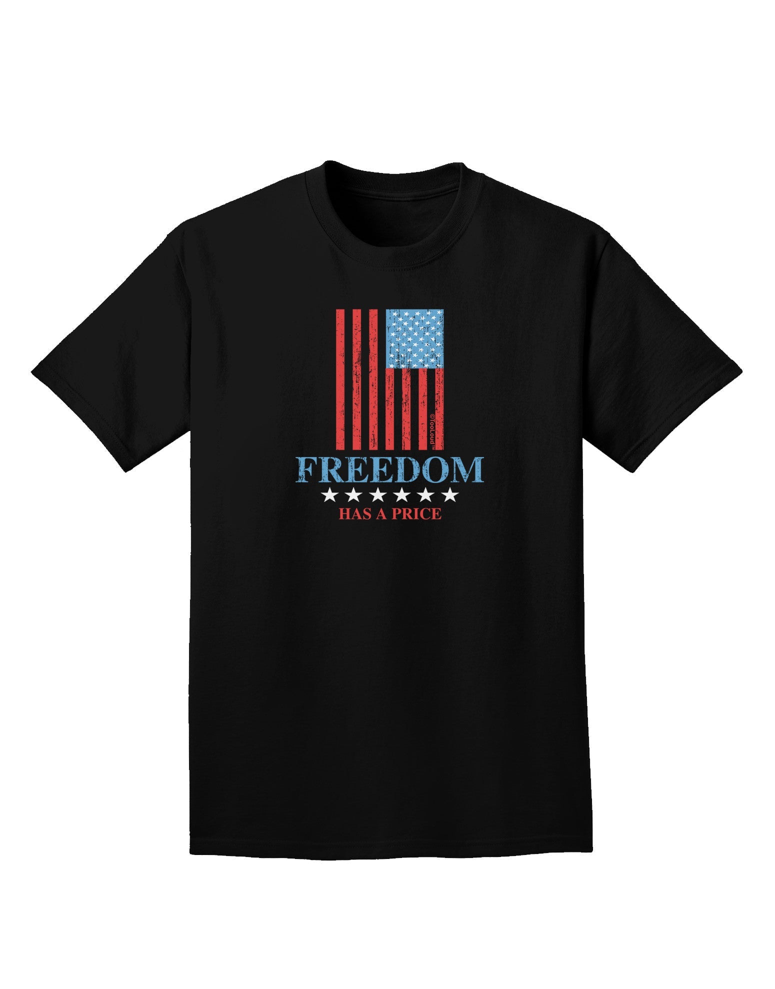 Freedom Flag Color Adult Dark T-Shirt-Mens T-Shirt-TooLoud-Black-Small-Davson Sales