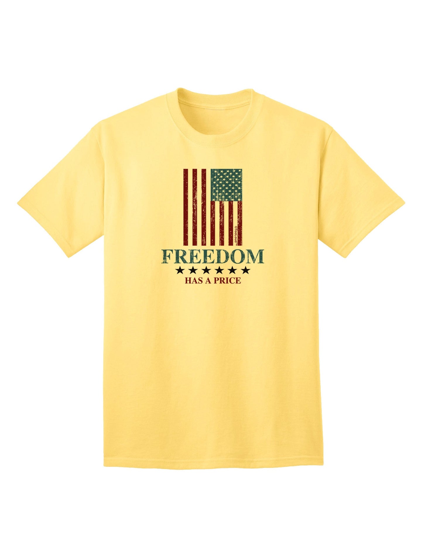 Freedom Flag Color Adult T-Shirt-Mens T-Shirt-TooLoud-Yellow-Small-Davson Sales