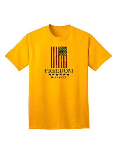 Freedom Flag Color Adult T-Shirt-Mens T-Shirt-TooLoud-Gold-Small-Davson Sales