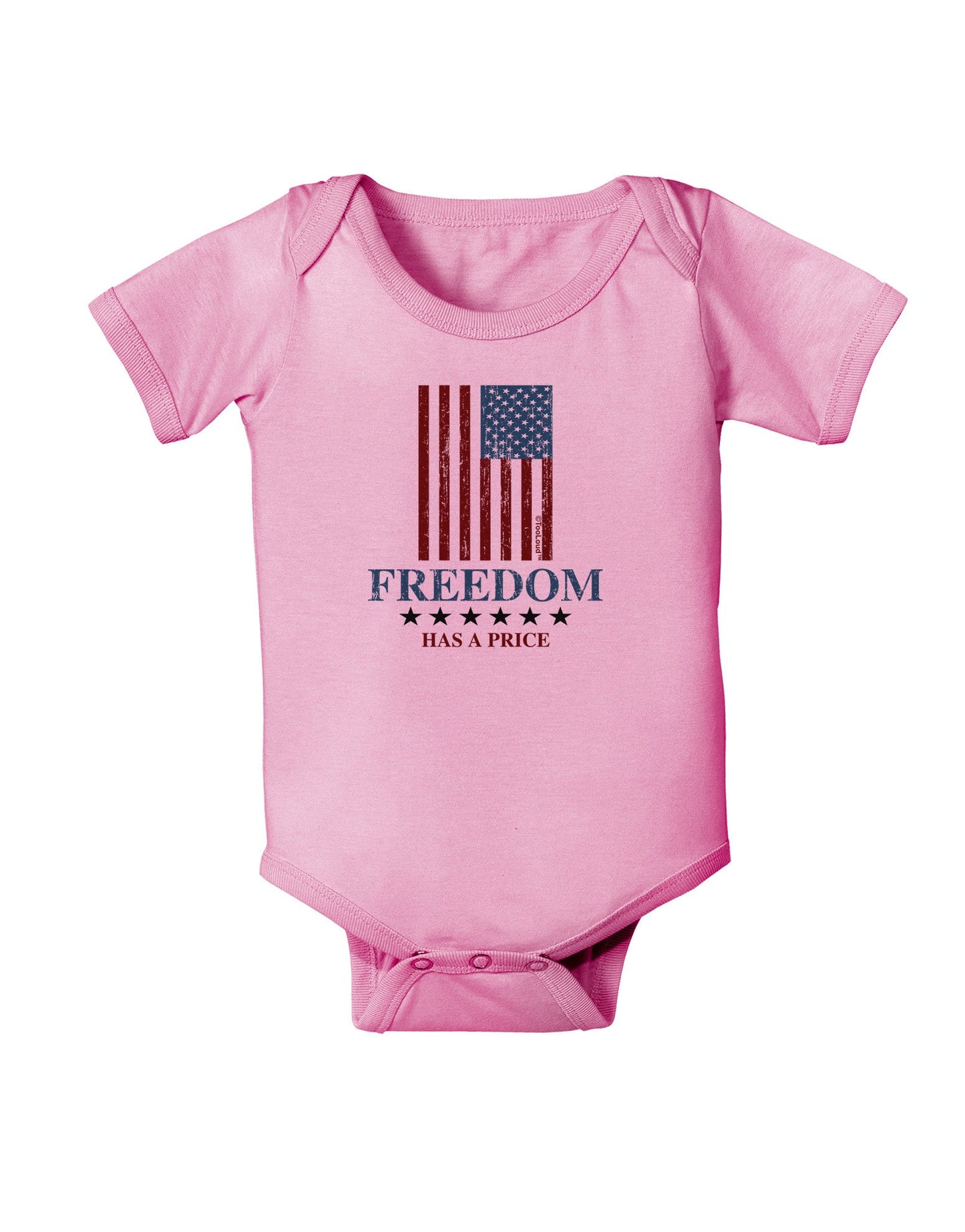 Freedom Flag Color Baby Romper Bodysuit-Baby Romper-TooLoud-Pink-06-Months-Davson Sales