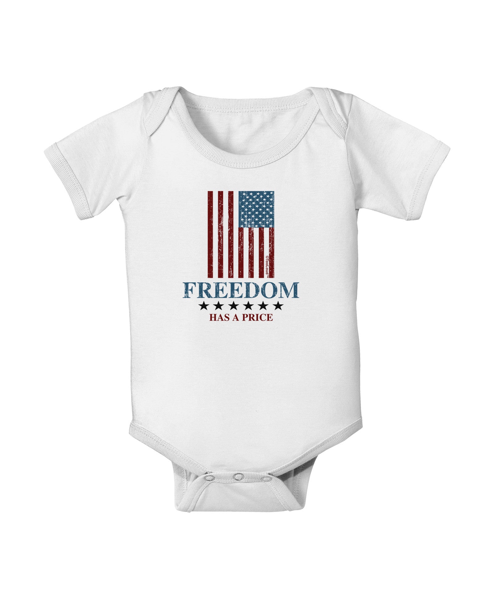 Freedom Flag Color Baby Romper Bodysuit-Baby Romper-TooLoud-White-06-Months-Davson Sales