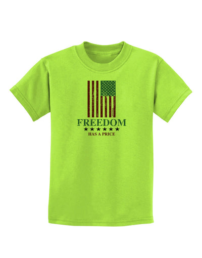 Freedom Flag Color Childrens T-Shirt-Childrens T-Shirt-TooLoud-Lime-Green-X-Small-Davson Sales