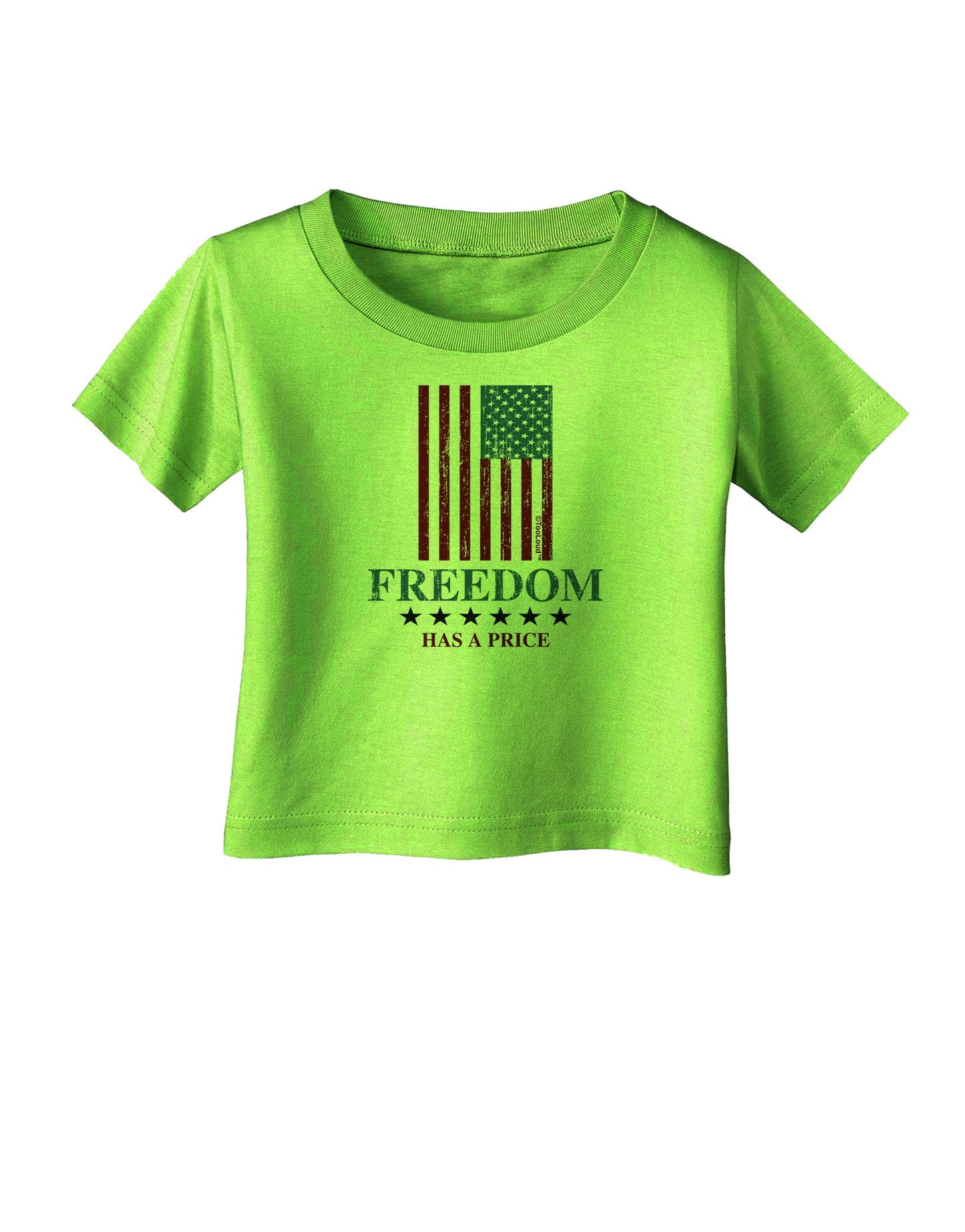 Freedom Flag Color Infant T-Shirt-Infant T-Shirt-TooLoud-Lime-Green-06-Months-Davson Sales
