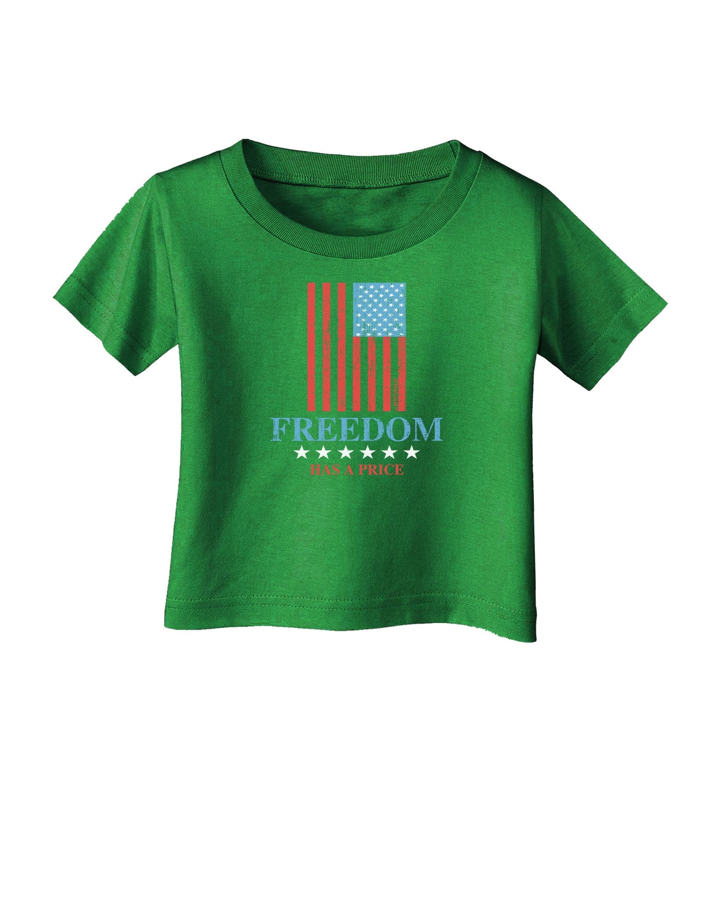 Freedom Flag Color Infant T-Shirt Dark-Infant T-Shirt-TooLoud-Clover-Green-06-Months-Davson Sales
