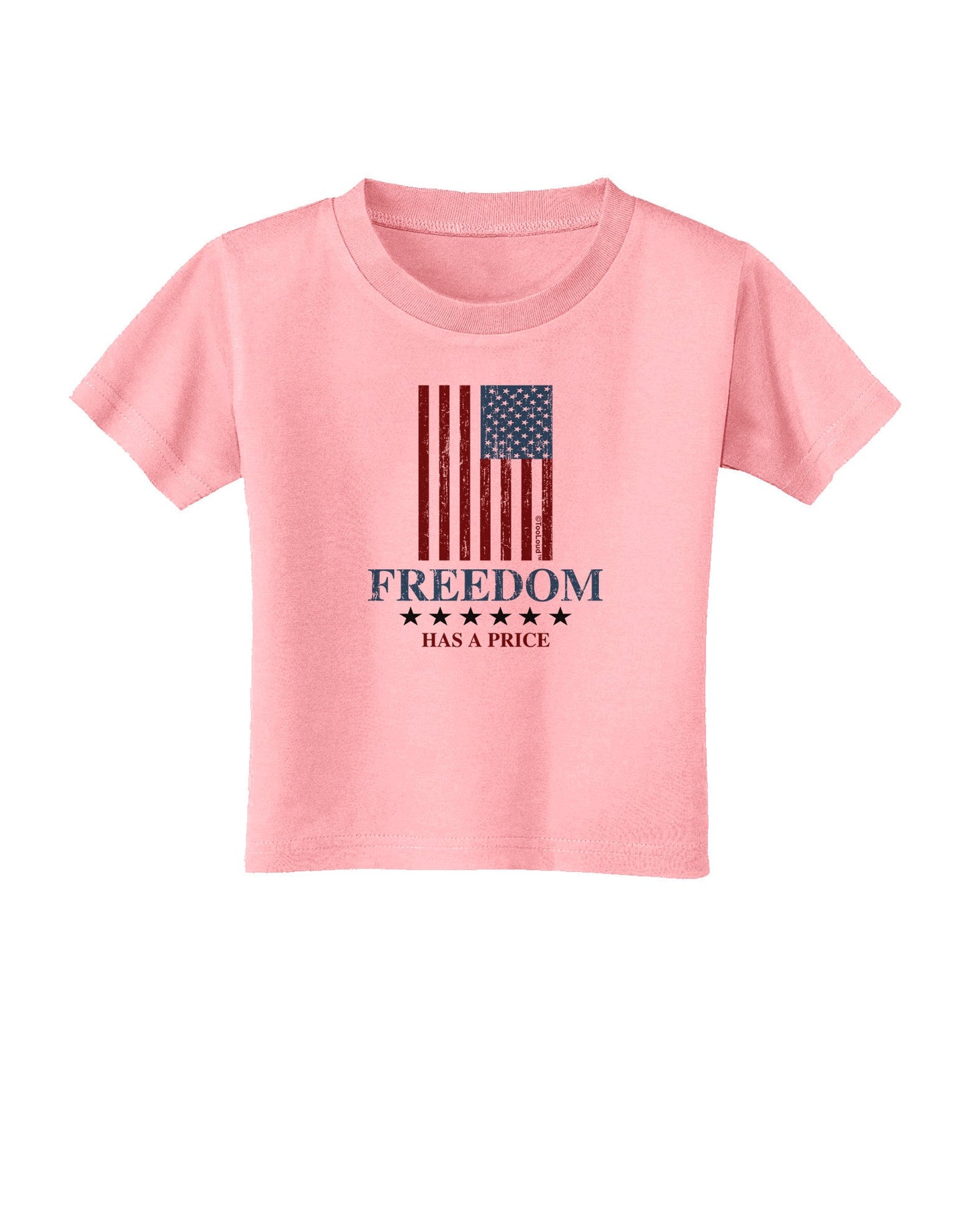 Freedom Flag Color Toddler T-Shirt-Toddler T-Shirt-TooLoud-Candy-Pink-2T-Davson Sales