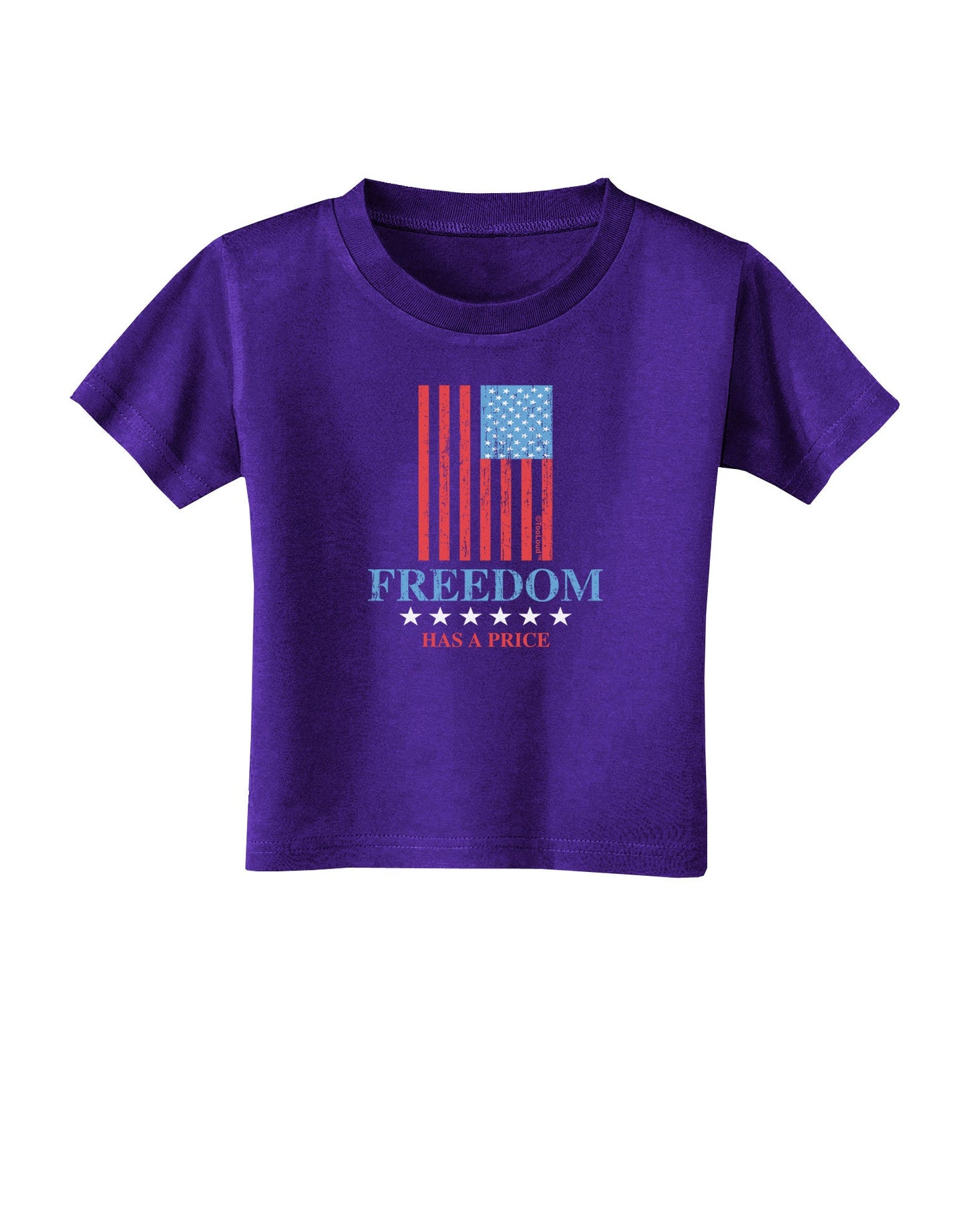 Freedom Flag Color Toddler T-Shirt Dark-Toddler T-Shirt-TooLoud-Purple-2T-Davson Sales