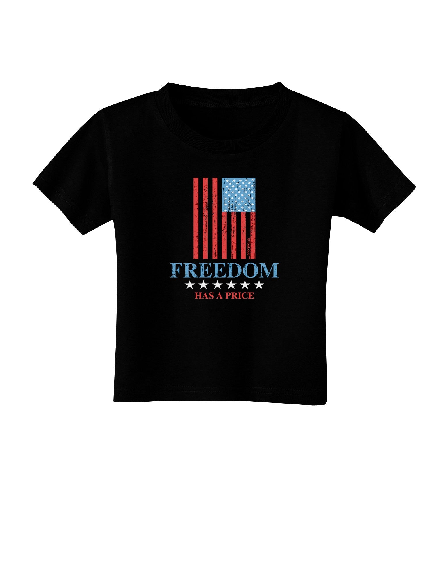 Freedom Flag Color Toddler T-Shirt Dark-Toddler T-Shirt-TooLoud-Black-2T-Davson Sales