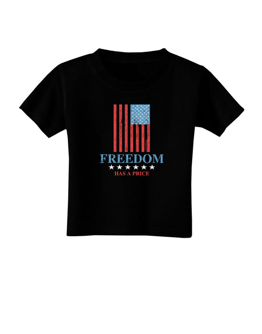 Freedom Flag Color Toddler T-Shirt Dark-Toddler T-Shirt-TooLoud-Black-2T-Davson Sales