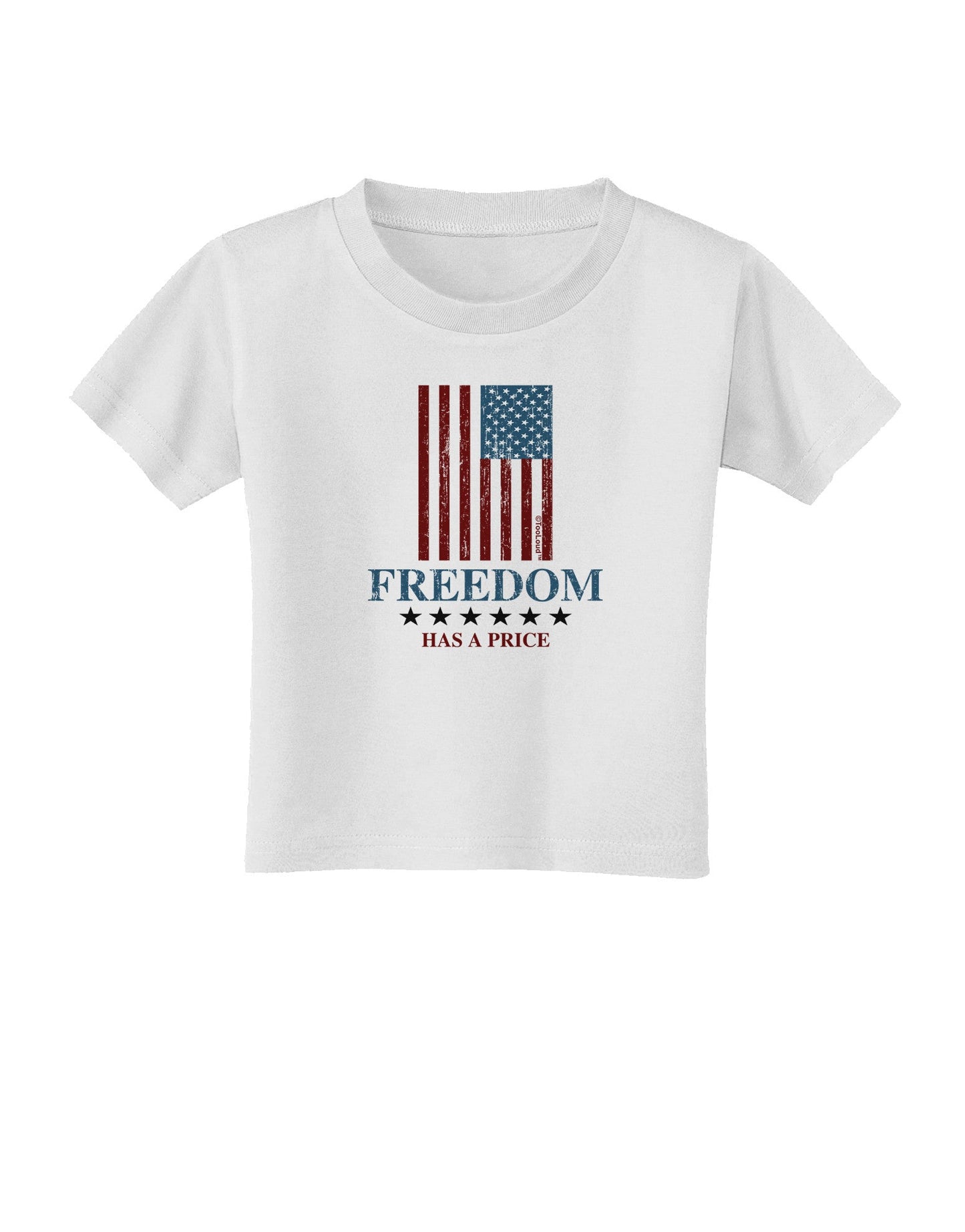 Freedom Flag Color Toddler T-Shirt-Toddler T-Shirt-TooLoud-White-2T-Davson Sales