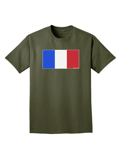 French Flag - France Adult Dark T-Shirt by TooLoud-Mens T-Shirt-TooLoud-Military-Green-Small-Davson Sales