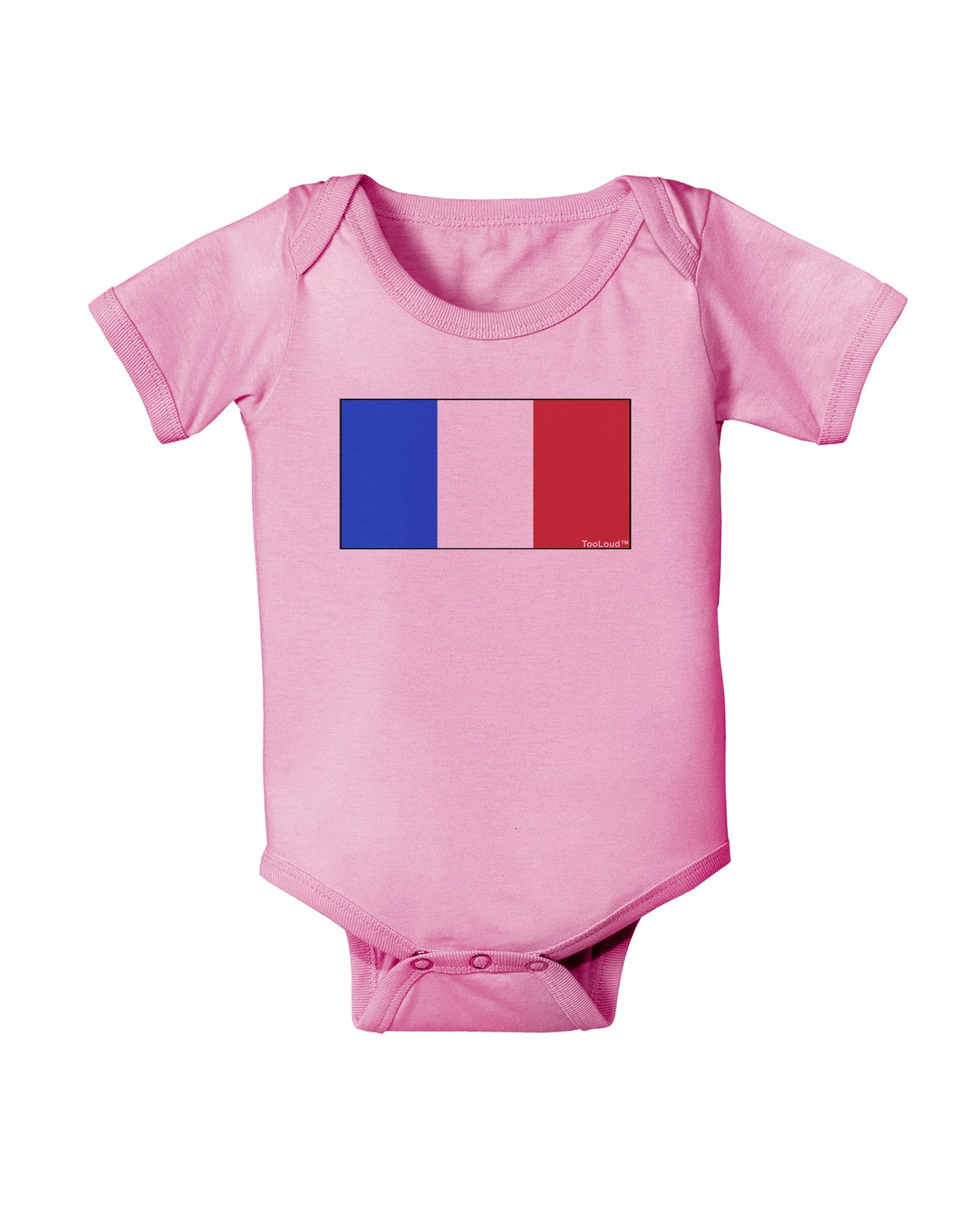 French Flag - France Baby Romper Bodysuit by TooLoud-Baby Romper-TooLoud-Light-Pink-06-Months-Davson Sales