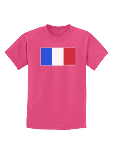 French Flag - France Childrens Dark T-Shirt by TooLoud-Childrens T-Shirt-TooLoud-Sangria-X-Small-Davson Sales