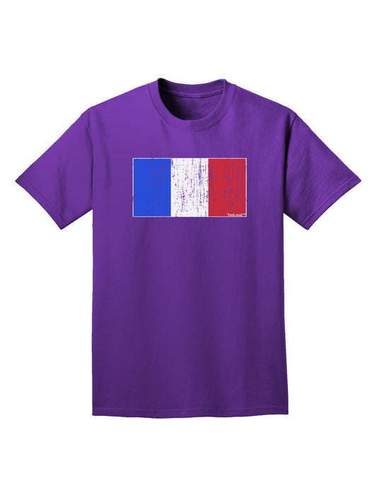 French Flag - France Distressed Adult Dark T-Shirt by TooLoud-Mens T-Shirt-TooLoud-Purple-Small-Davson Sales