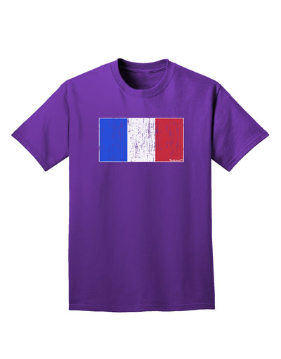 French Flag - France Distressed Adult Dark T-Shirt by TooLoud-Mens T-Shirt-TooLoud-Purple-Small-Davson Sales