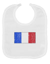 French Flag - France Distressed Baby Bib by TooLoud