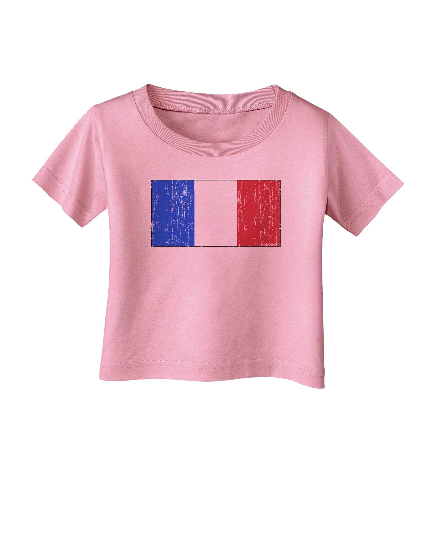 French Flag - France Distressed Infant T-Shirt by TooLoud-Infant T-Shirt-TooLoud-Candy-Pink-06-Months-Davson Sales
