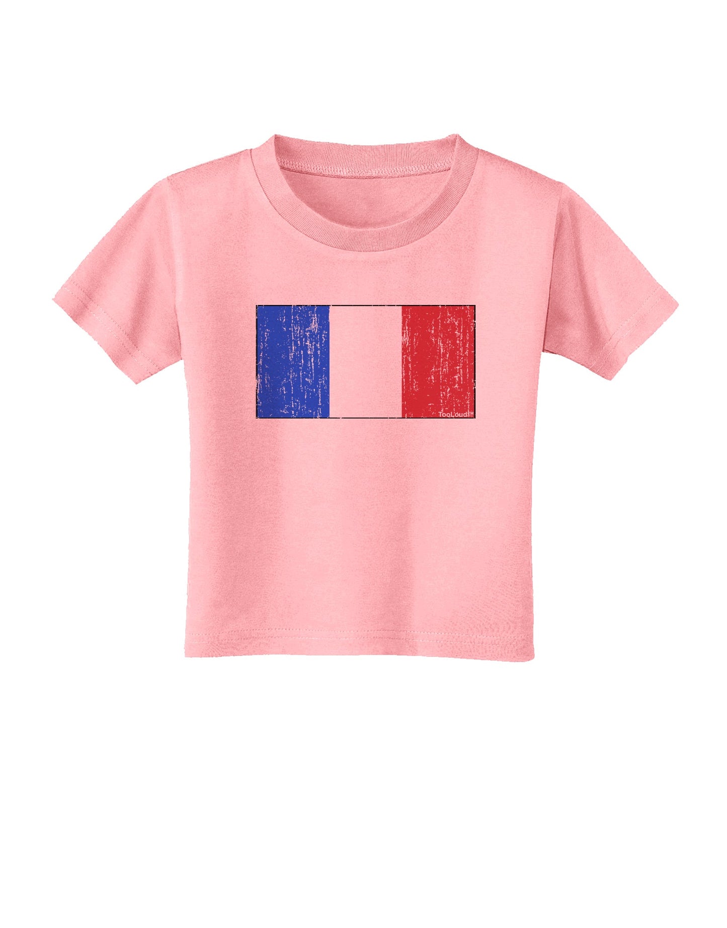 French Flag - France Distressed Toddler T-Shirt by TooLoud-Toddler T-Shirt-TooLoud-Candy-Pink-2T-Davson Sales