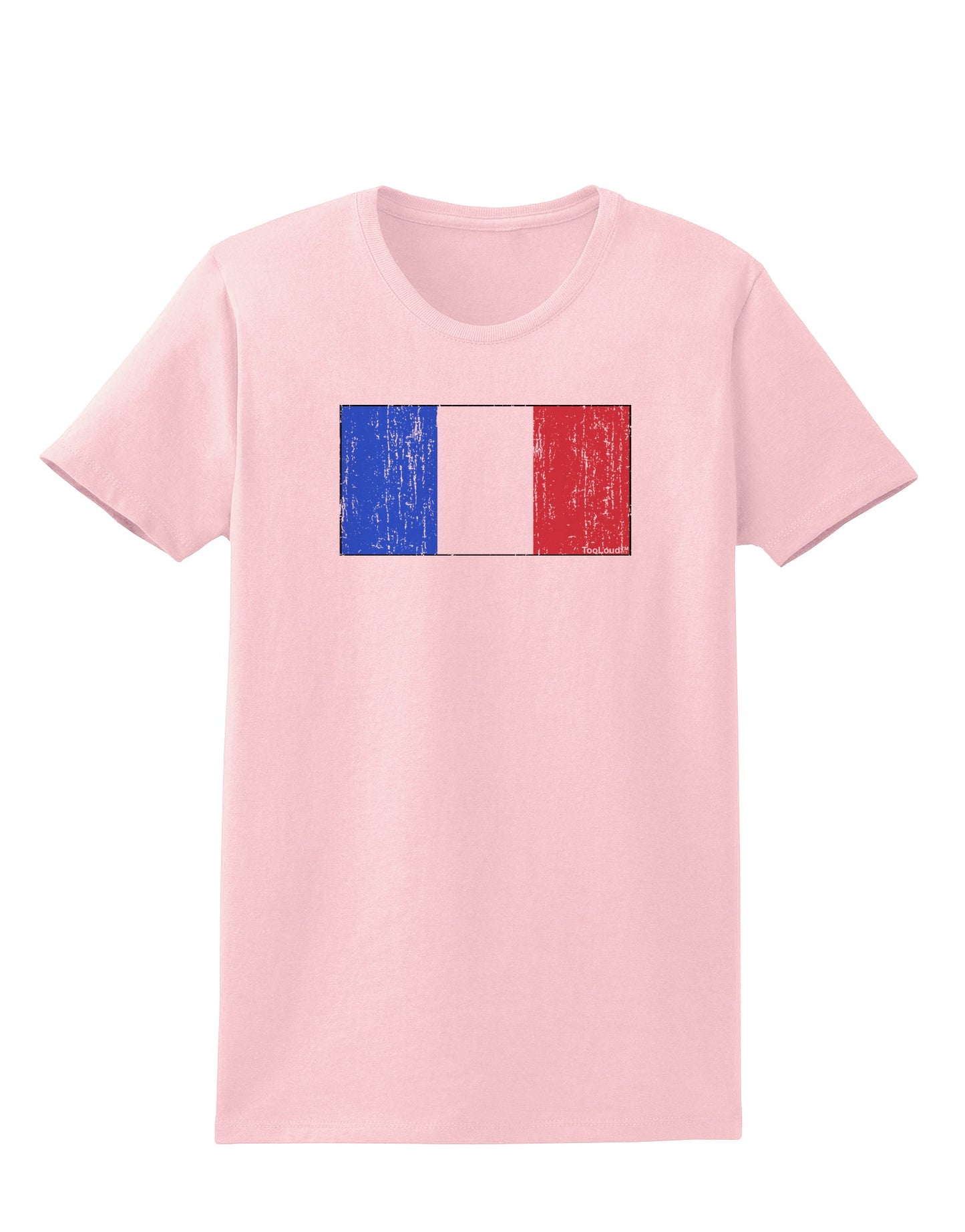 French Flag - France Distressed Womens T-Shirt by TooLoud-Womens T-Shirt-TooLoud-PalePink-X-Small-Davson Sales