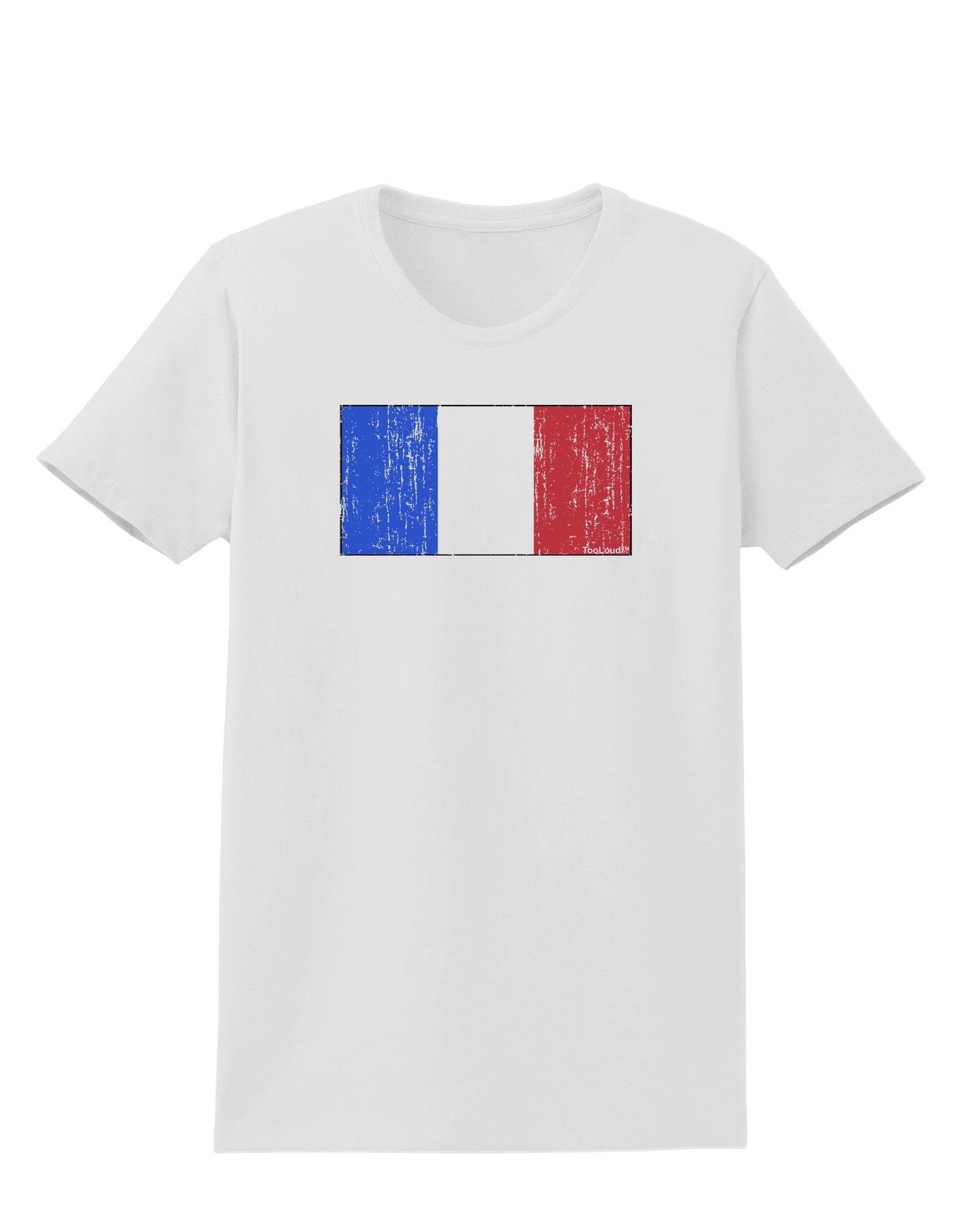 French Flag - France Distressed Womens T-Shirt by TooLoud-Womens T-Shirt-TooLoud-White-X-Small-Davson Sales