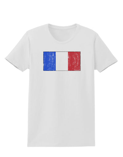 French Flag - France Distressed Womens T-Shirt by TooLoud-Womens T-Shirt-TooLoud-White-X-Small-Davson Sales