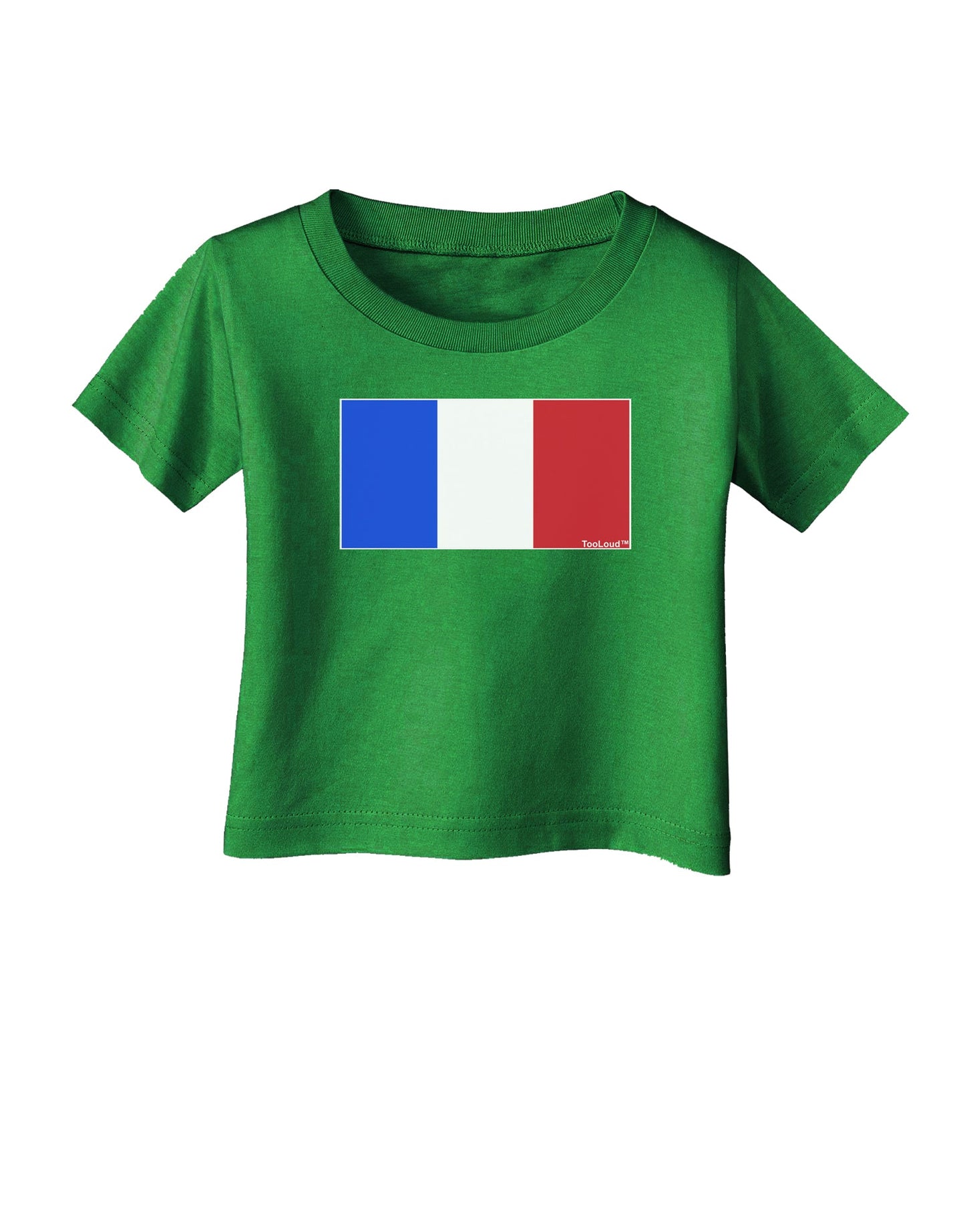 French Flag - France Infant T-Shirt Dark by TooLoud-Infant T-Shirt-TooLoud-Clover-Green-06-Months-Davson Sales
