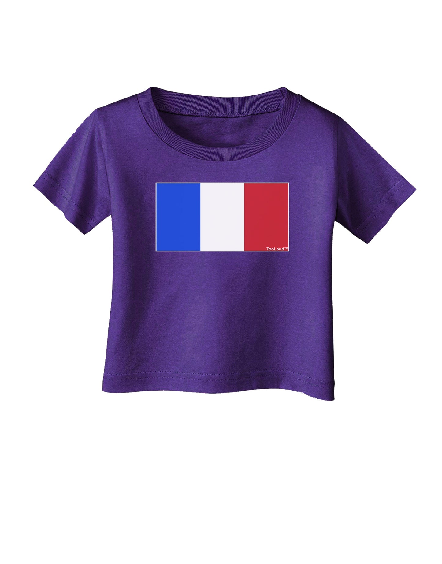 French Flag - France Infant T-Shirt Dark by TooLoud-Infant T-Shirt-TooLoud-Purple-06-Months-Davson Sales