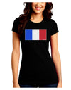 French Flag - France Juniors Crew Dark T-Shirt by TooLoud-T-Shirts Juniors Tops-TooLoud-Black-Juniors Fitted Small-Davson Sales