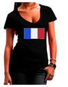 French Flag - France Juniors V-Neck Dark T-Shirt by TooLoud-Womens V-Neck T-Shirts-TooLoud-Black-Juniors Fitted Small-Davson Sales