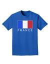 French Flag - France Text Adult Dark T-Shirt by TooLoud-Mens T-Shirt-TooLoud-Royal-Blue-Small-Davson Sales