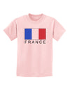 French Flag - France Text Childrens T-Shirt by TooLoud-Childrens T-Shirt-TooLoud-PalePink-X-Small-Davson Sales