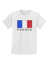 French Flag - France Text Childrens T-Shirt by TooLoud-Childrens T-Shirt-TooLoud-White-X-Small-Davson Sales