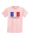 French Flag - France Text Distressed Childrens T-Shirt by TooLoud-Childrens T-Shirt-TooLoud-PalePink-X-Small-Davson Sales