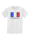 French Flag - France Text Distressed Childrens T-Shirt by TooLoud-Childrens T-Shirt-TooLoud-White-X-Small-Davson Sales