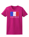 French Flag - France Text Distressed Womens Dark T-Shirt by TooLoud-Womens T-Shirt-TooLoud-Hot-Pink-Small-Davson Sales