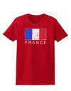 French Flag - France Text Distressed Womens Dark T-Shirt by TooLoud-Womens T-Shirt-TooLoud-Red-X-Small-Davson Sales