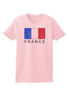 French Flag - France Text Distressed Womens T-Shirt by TooLoud-Womens T-Shirt-TooLoud-PalePink-X-Small-Davson Sales