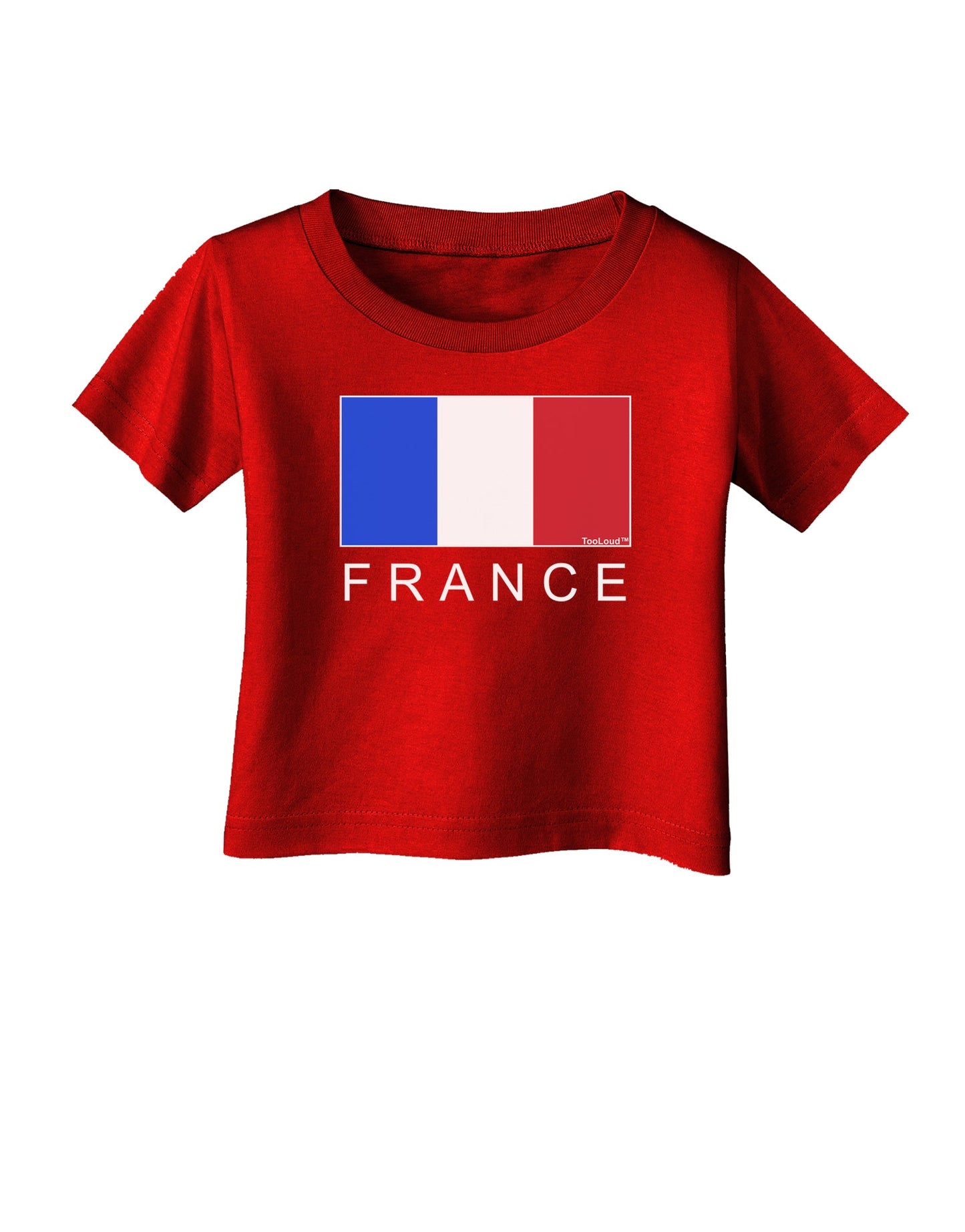 French Flag - France Text Infant T-Shirt Dark by TooLoud-Infant T-Shirt-TooLoud-Red-06-Months-Davson Sales