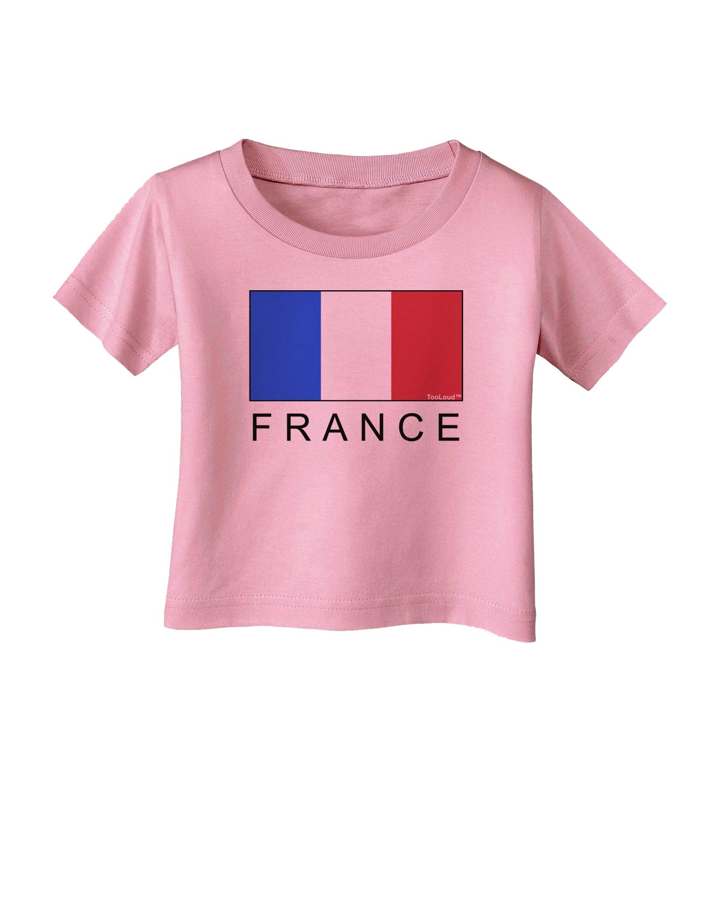 French Flag - France Text Infant T-Shirt by TooLoud-Infant T-Shirt-TooLoud-Candy-Pink-06-Months-Davson Sales
