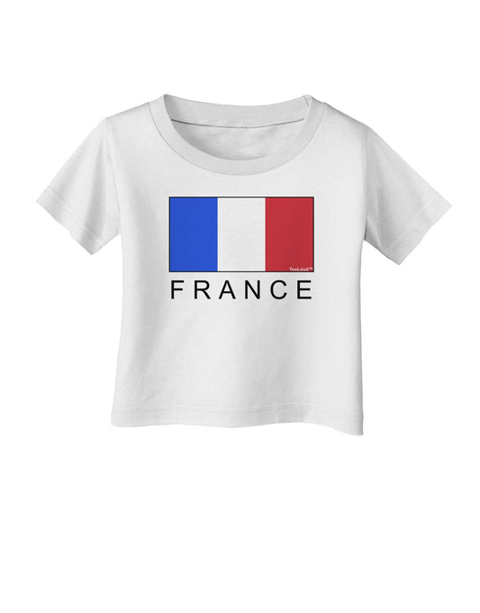 French Flag - France Text Infant T-Shirt by TooLoud-Infant T-Shirt-TooLoud-White-06-Months-Davson Sales