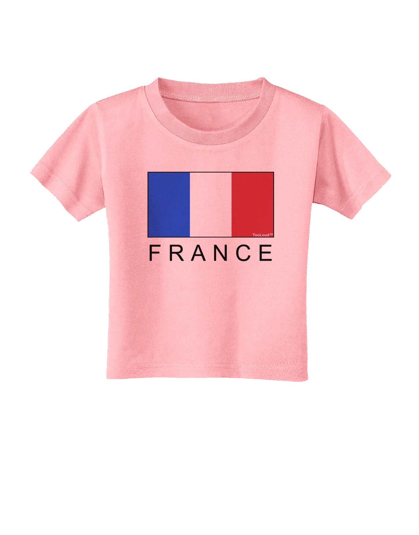 French Flag - France Text Toddler T-Shirt by TooLoud-Toddler T-Shirt-TooLoud-Candy-Pink-2T-Davson Sales