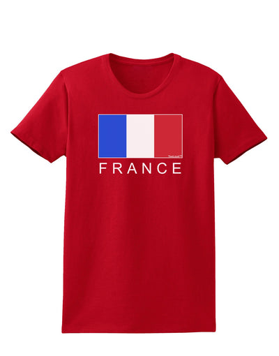 French Flag - France Text Womens Dark T-Shirt by TooLoud-Womens T-Shirt-TooLoud-Red-X-Small-Davson Sales