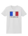 French Flag - France Text Womens T-Shirt by TooLoud-Womens T-Shirt-TooLoud-White-X-Small-Davson Sales