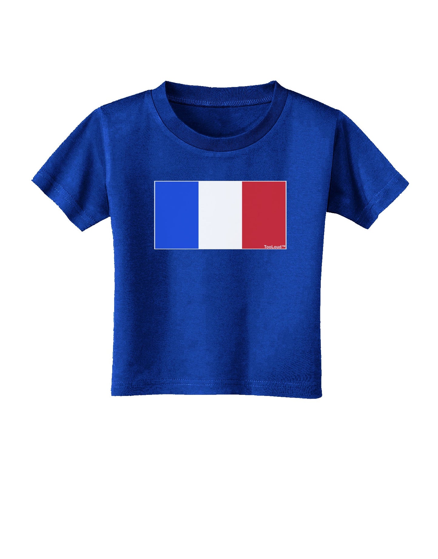 French Flag - France Toddler T-Shirt Dark by TooLoud-Toddler T-Shirt-TooLoud-Royal-Blue-2T-Davson Sales