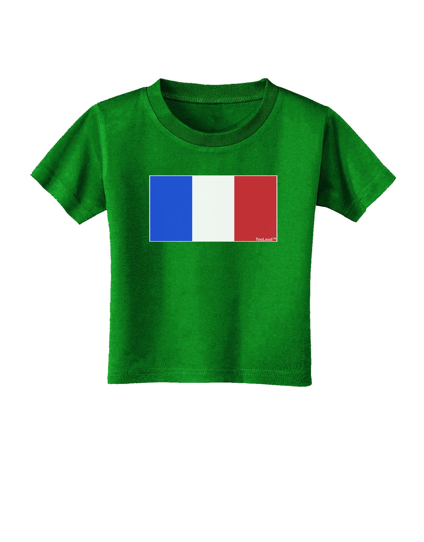 French Flag - France Toddler T-Shirt Dark by TooLoud-Toddler T-Shirt-TooLoud-Clover-Green-2T-Davson Sales