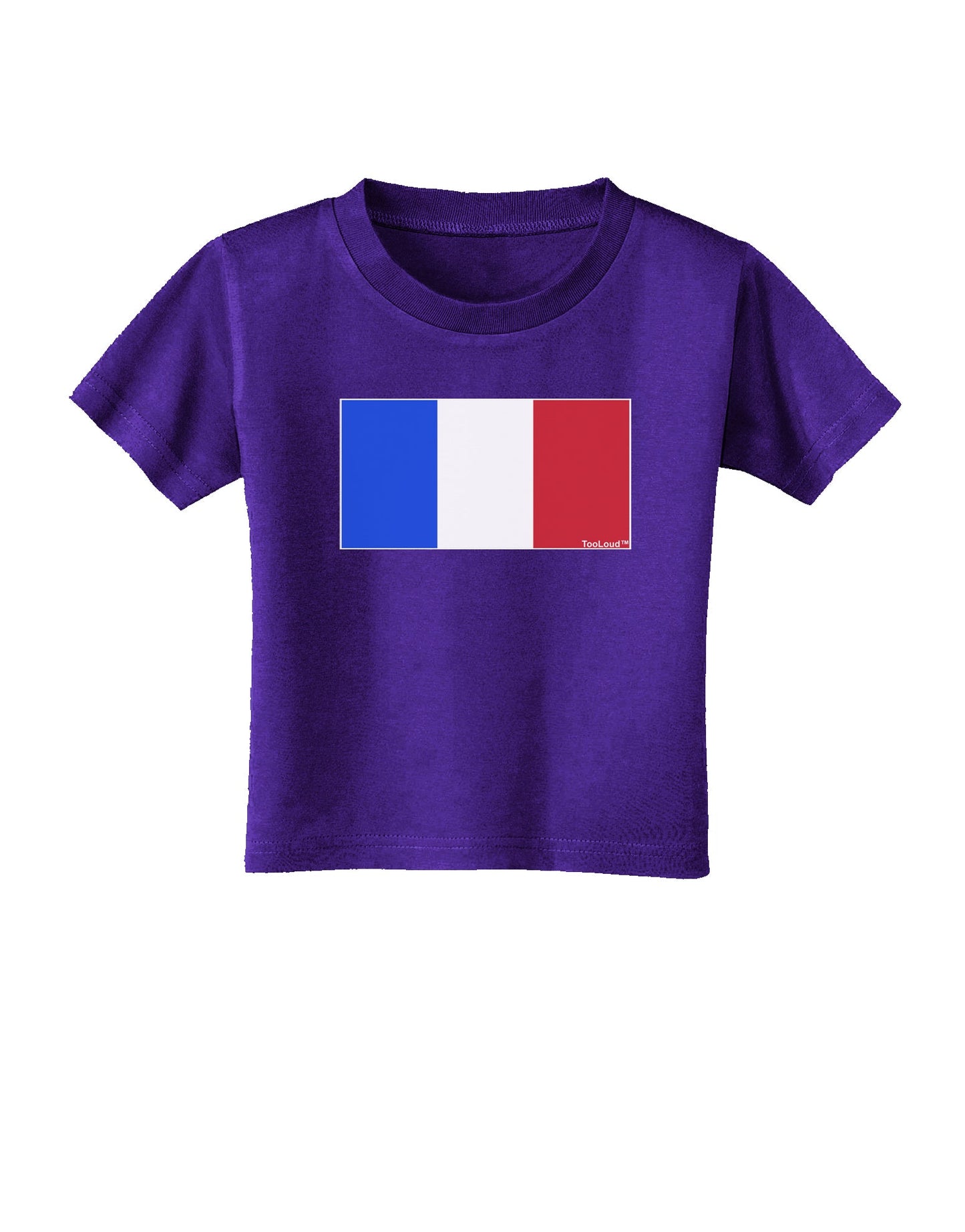 French Flag - France Toddler T-Shirt Dark by TooLoud-Toddler T-Shirt-TooLoud-Purple-2T-Davson Sales