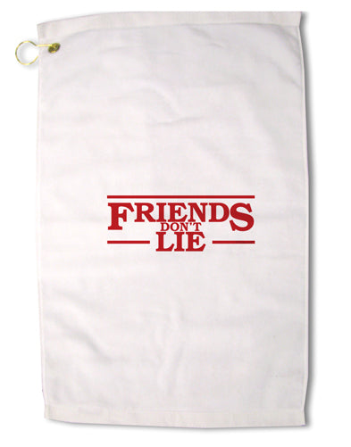 Friends Don't Lie Premium Cotton Golf Towel - 16 x 25 inch by TooLoud-Golf Towel-TooLoud-16x25"-Davson Sales