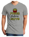 Fries Before Guys Adult V-Neck T-shirt by TooLoud-Mens V-Neck T-Shirt-TooLoud-HeatherGray-Small-Davson Sales