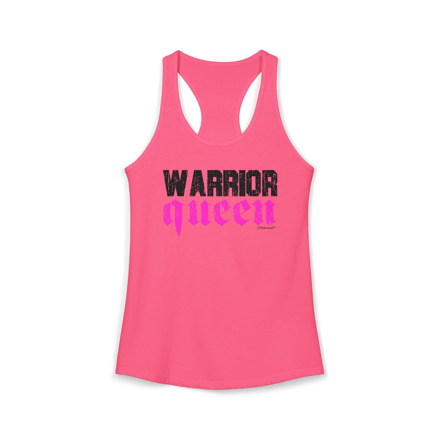 Warrior Queen Pink Script Womens Racerback Tank Top